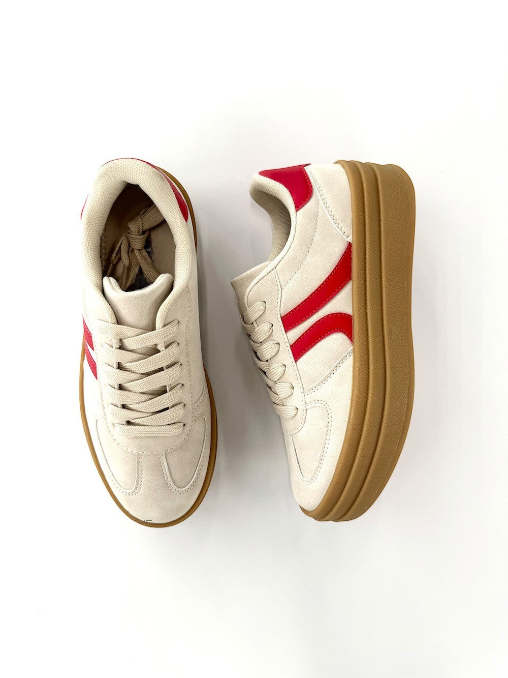 SALE The Oaklynn Platform Sneakers in Red