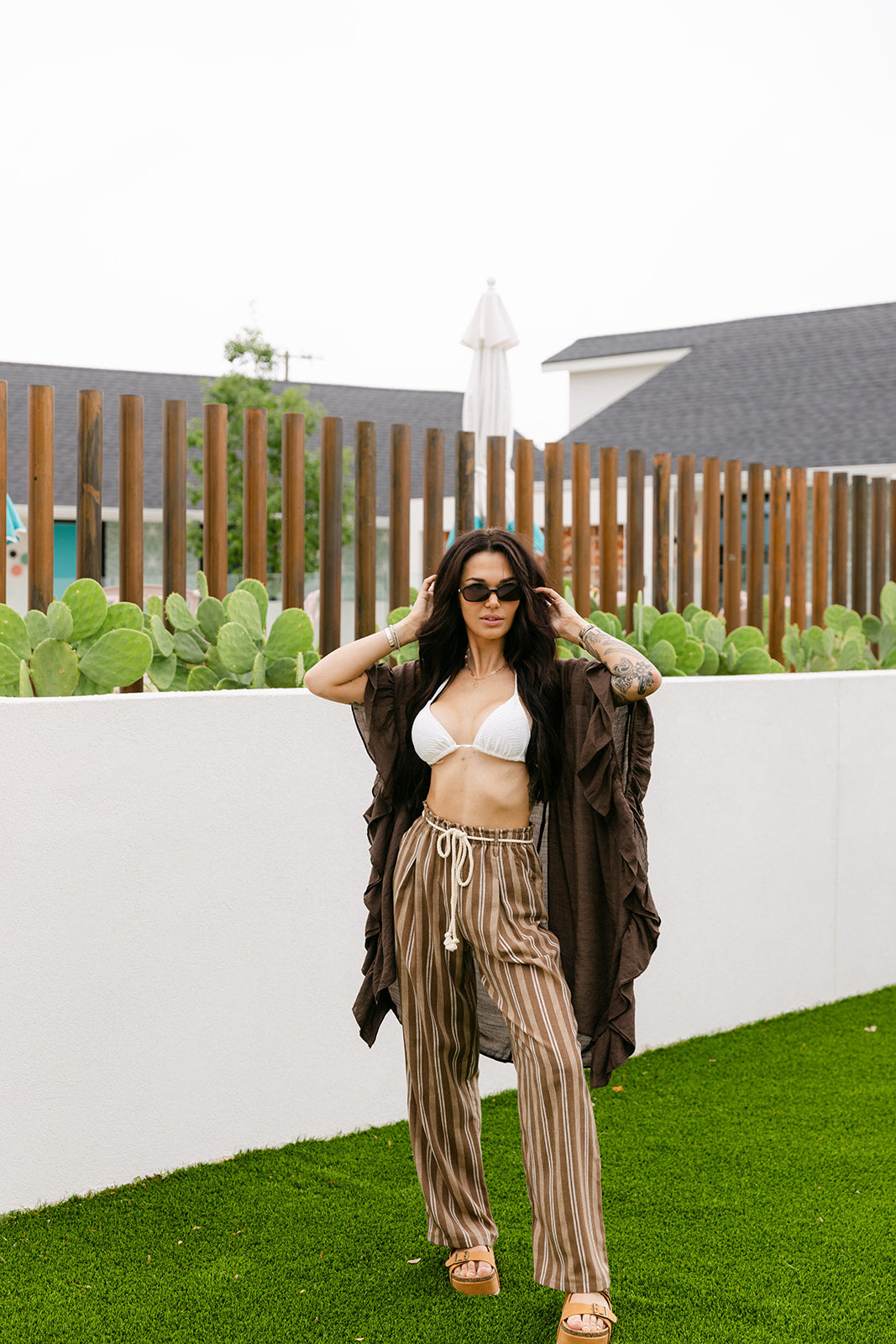 The Marina Duster in Brown