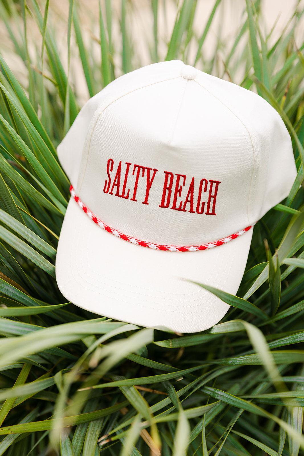The Salty Beach Trucker Hat in Red