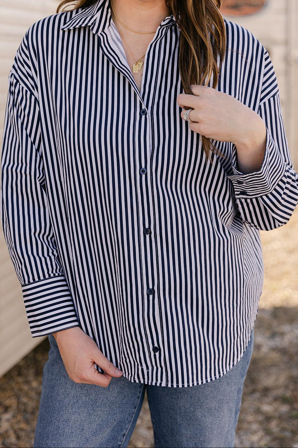 SALE The Emery Top in Navy