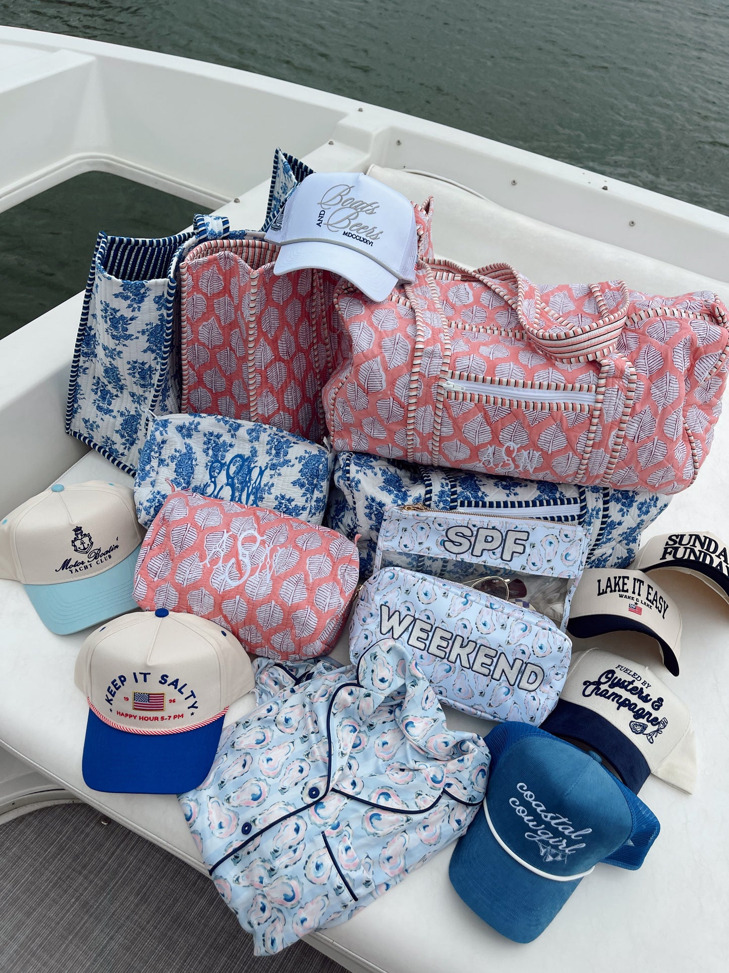 Motor Boatin' Yacht Club - Baby Blue Vintage Trucker Hat