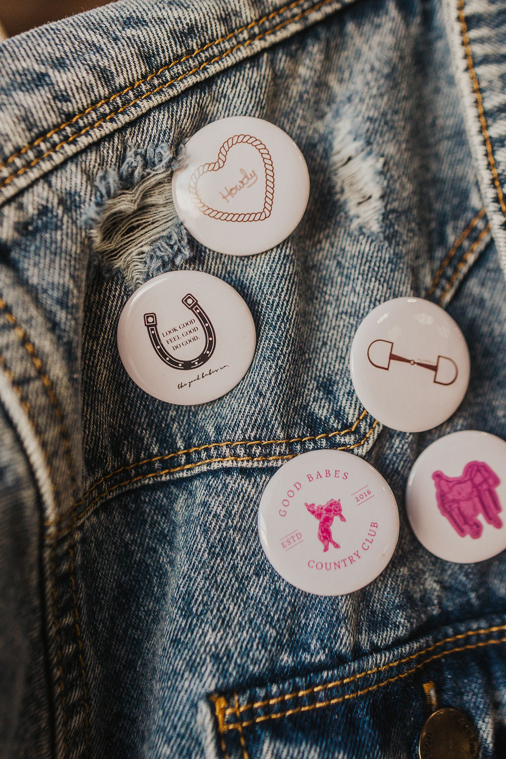 The GBCO High Class Cowgirl Pins