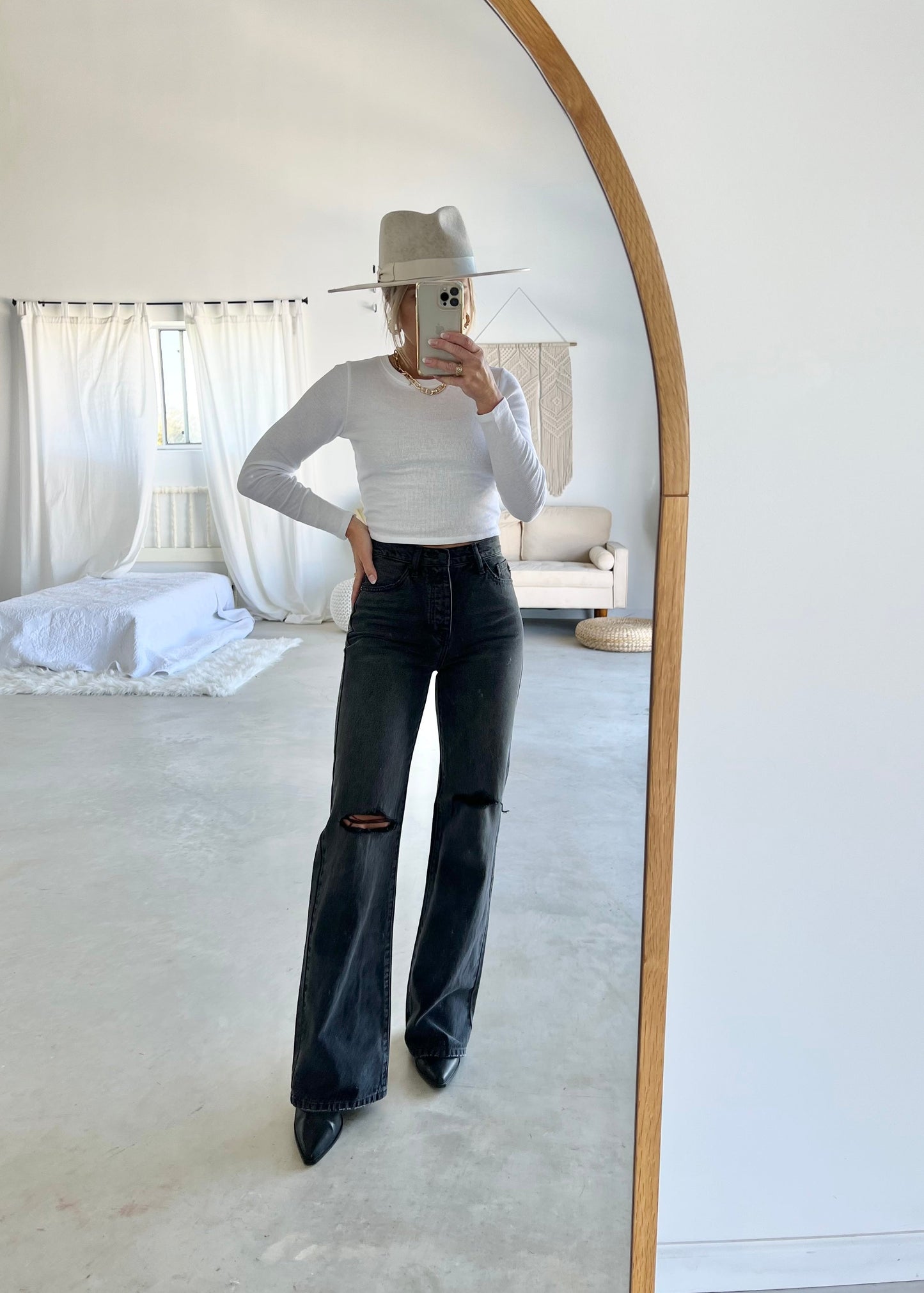 The Serena Pant in Washed Black