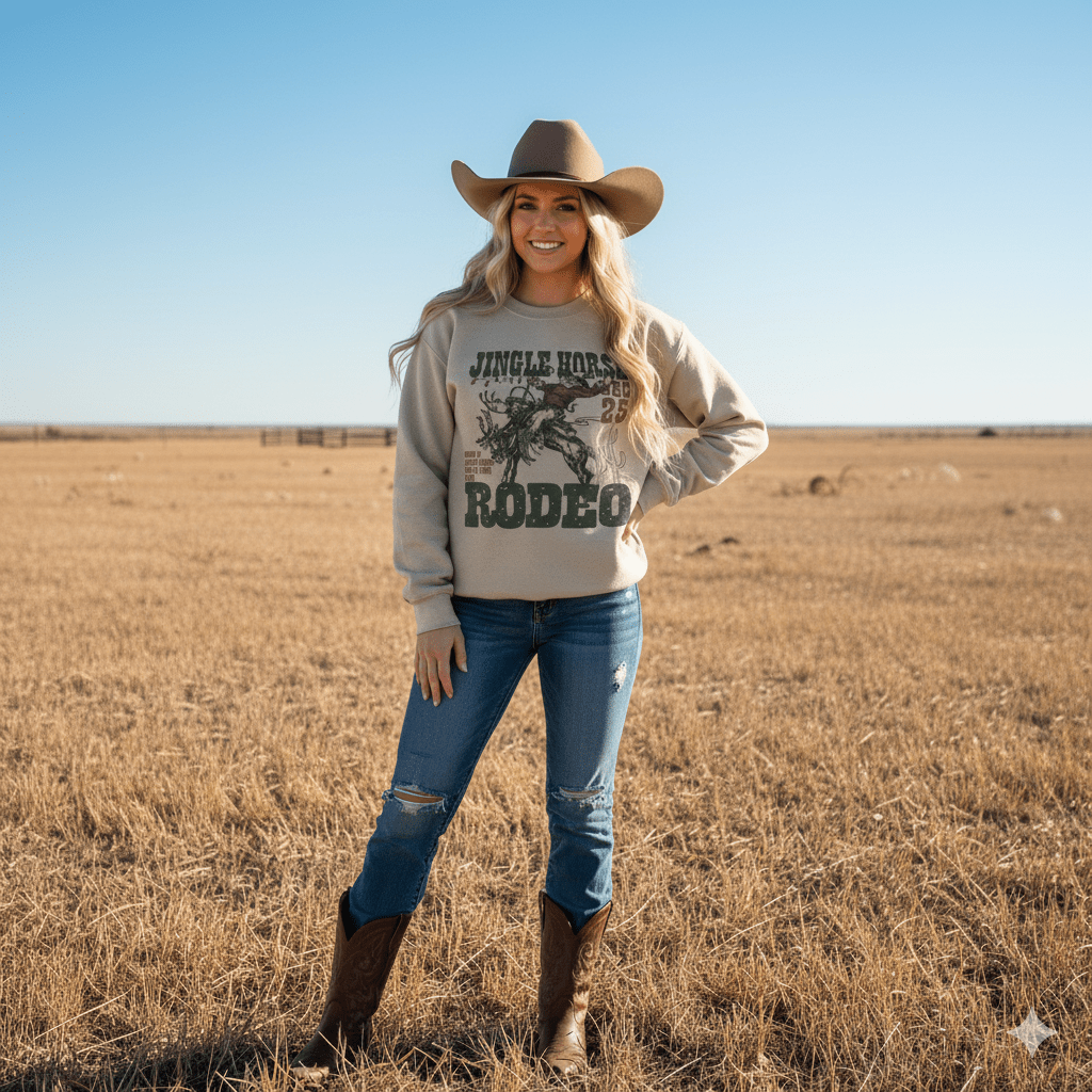 Jingle Horse Rodeo Graphic Sweatshirt