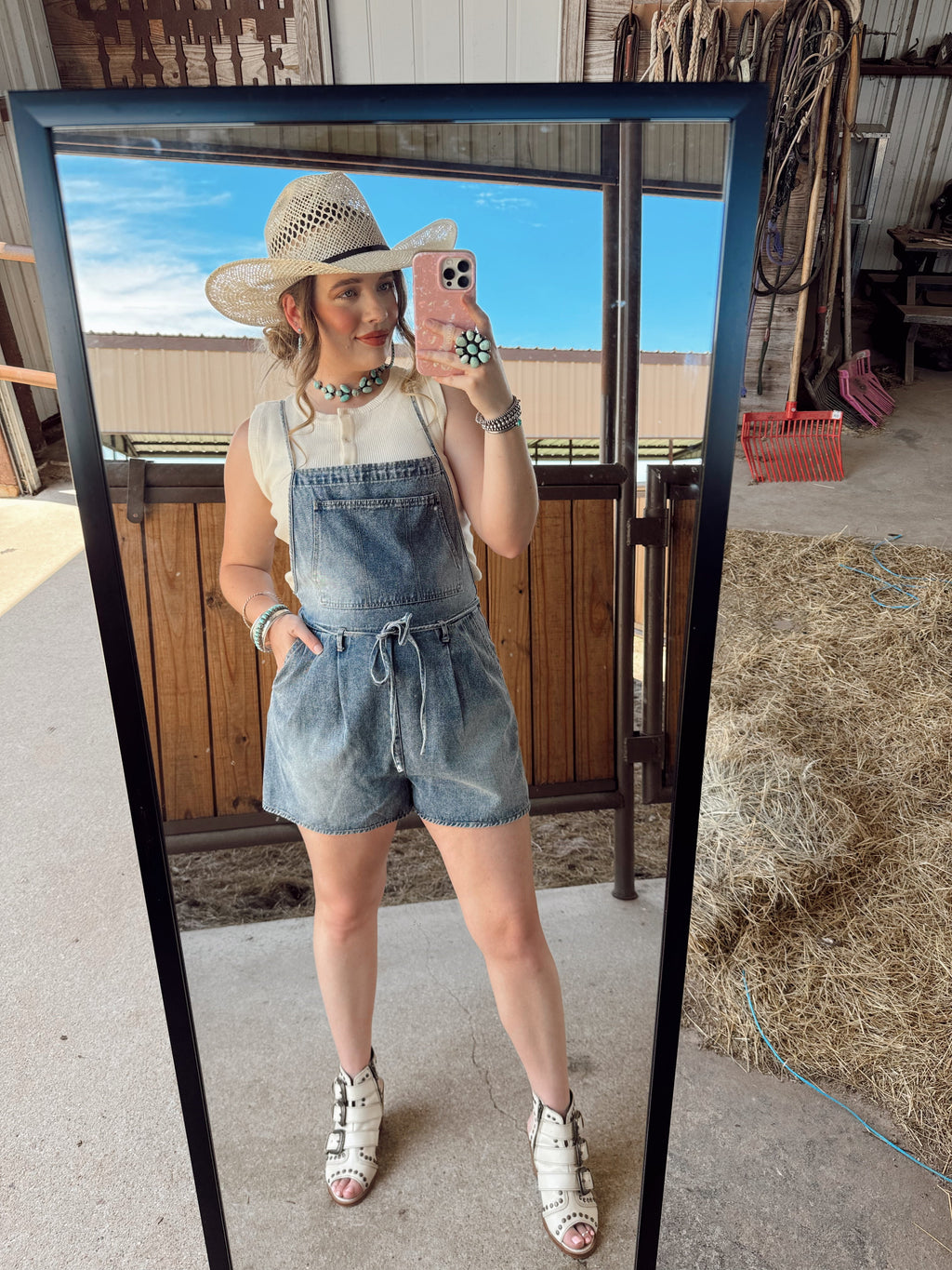 The Durango Denim Romper EXTRA SMALL