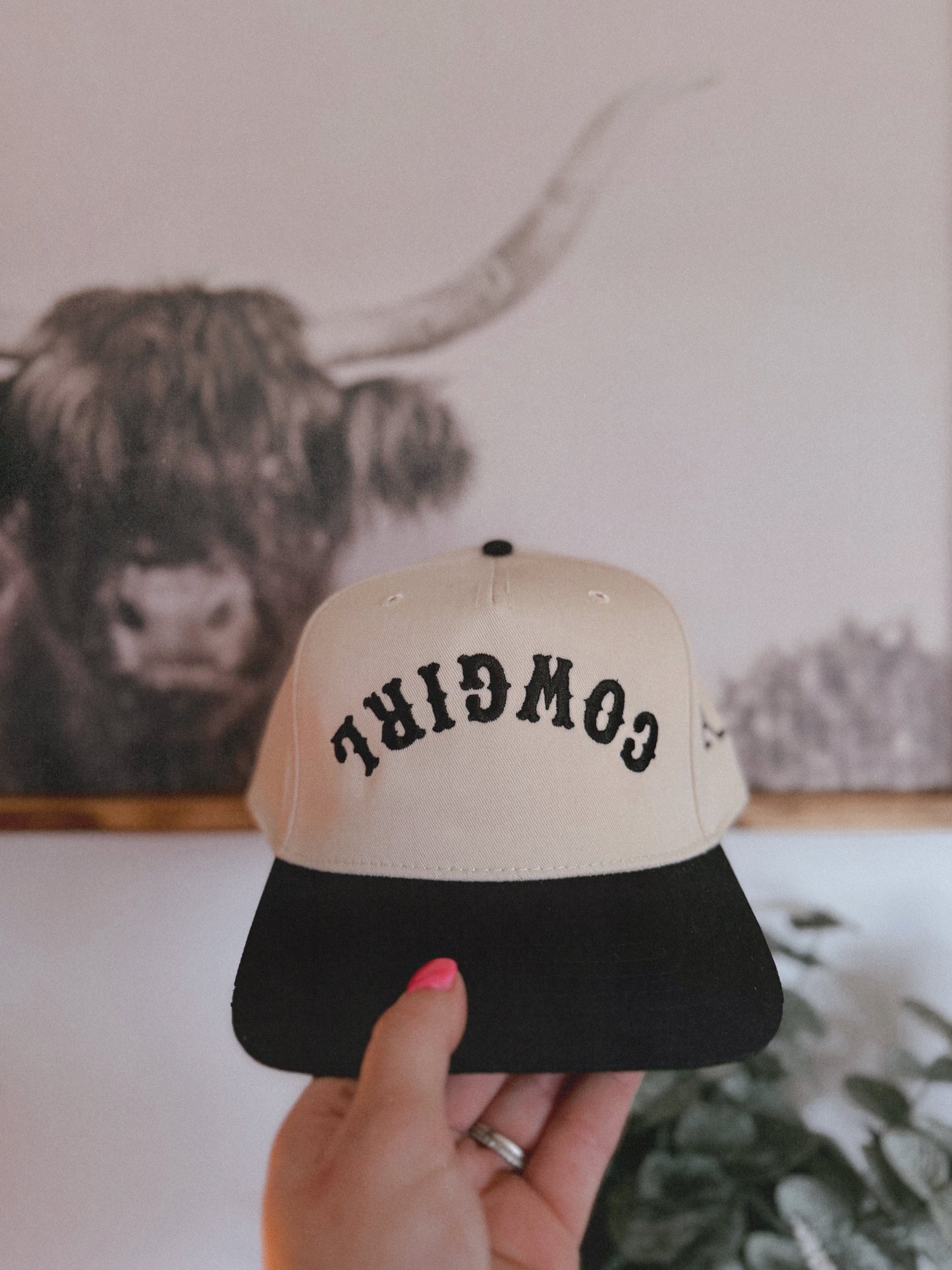 WA COWGIRL CAP: BLACK