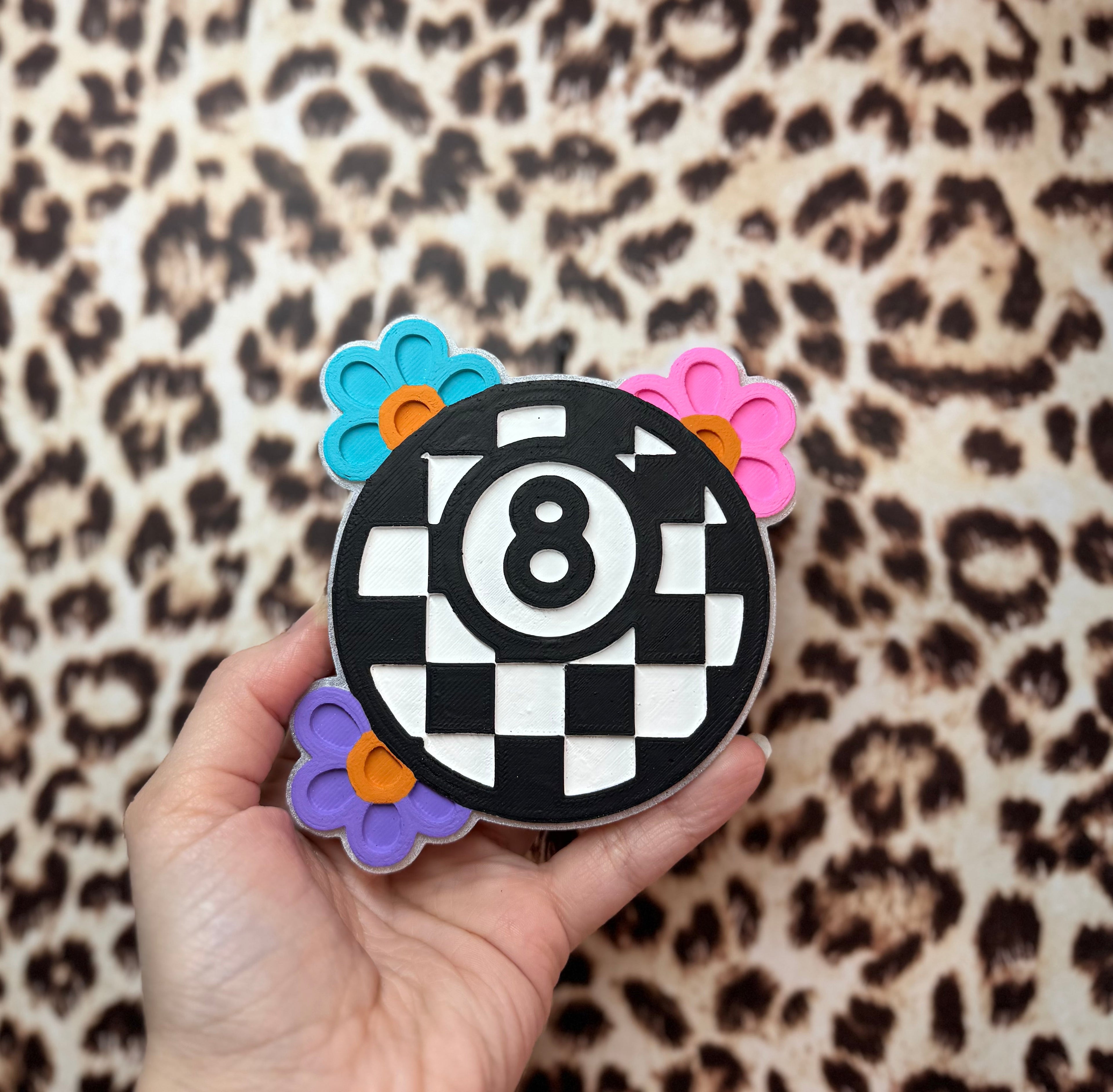 Checkered 8 Ball Freshie