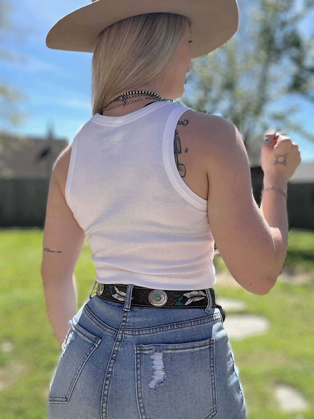Cowboys Cropped Tank
