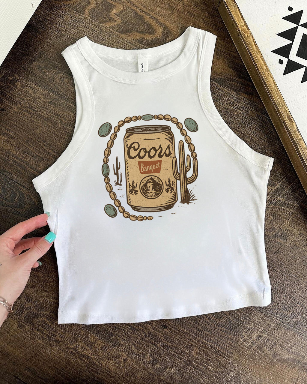 Old School Beer Cropped Tank