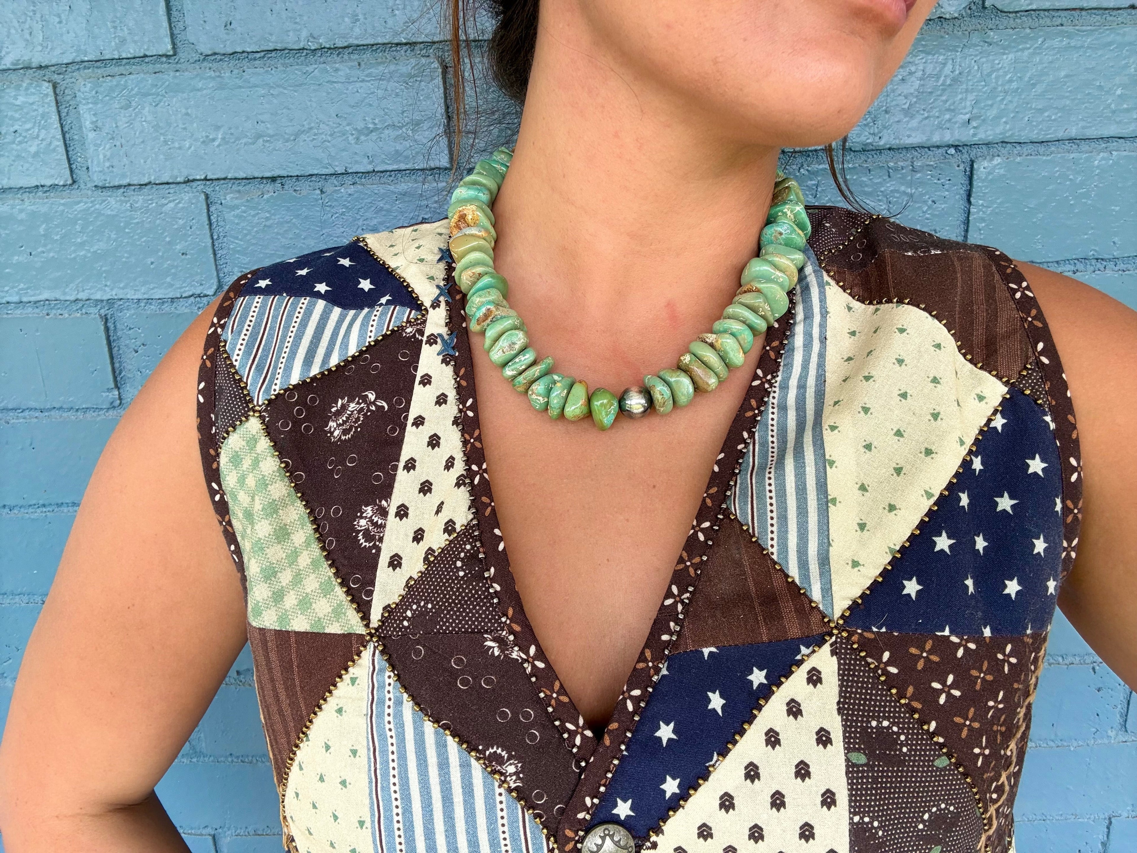 Turquoise Nugget Statement Necklace
