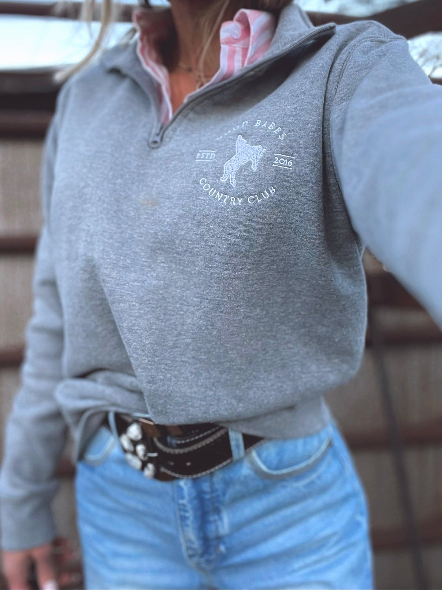 The Good Babes Country Club Quarter Zip