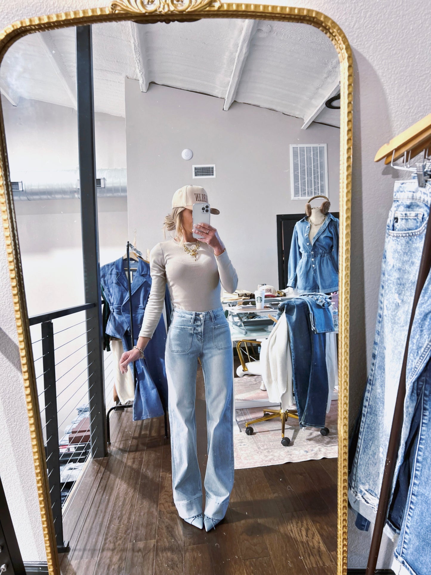 The Ivy Wide Cuff Trouser Jean