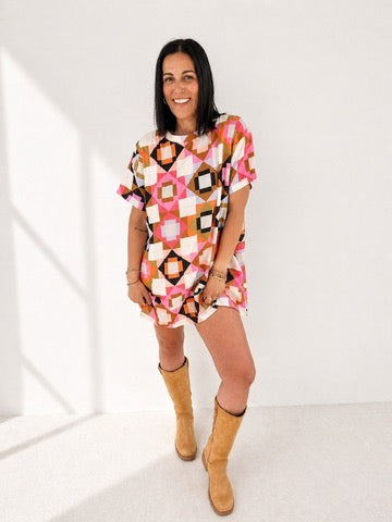 Patch Perfect T - Shirt Dress