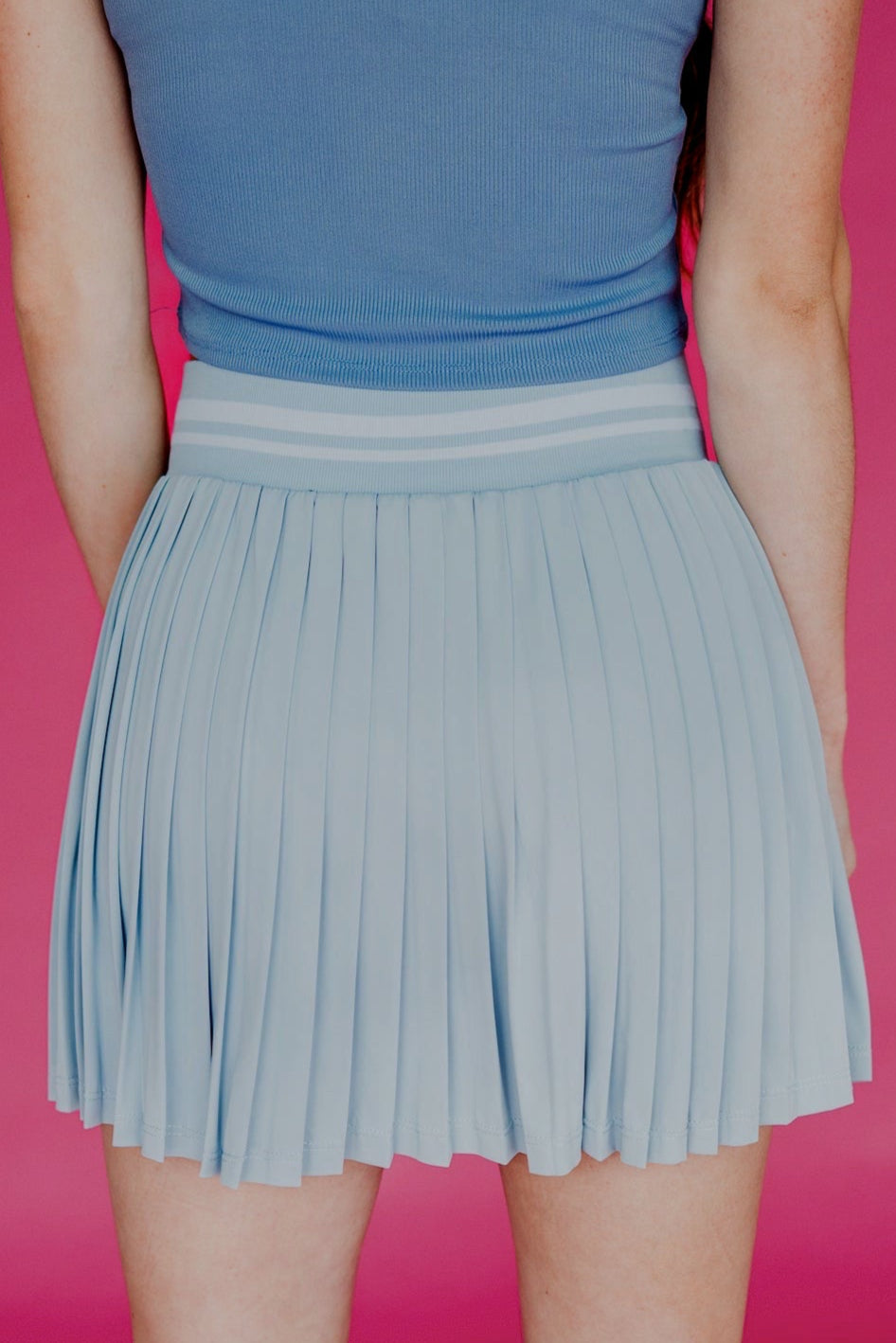 The Jensen Tennis Skirt in Blue