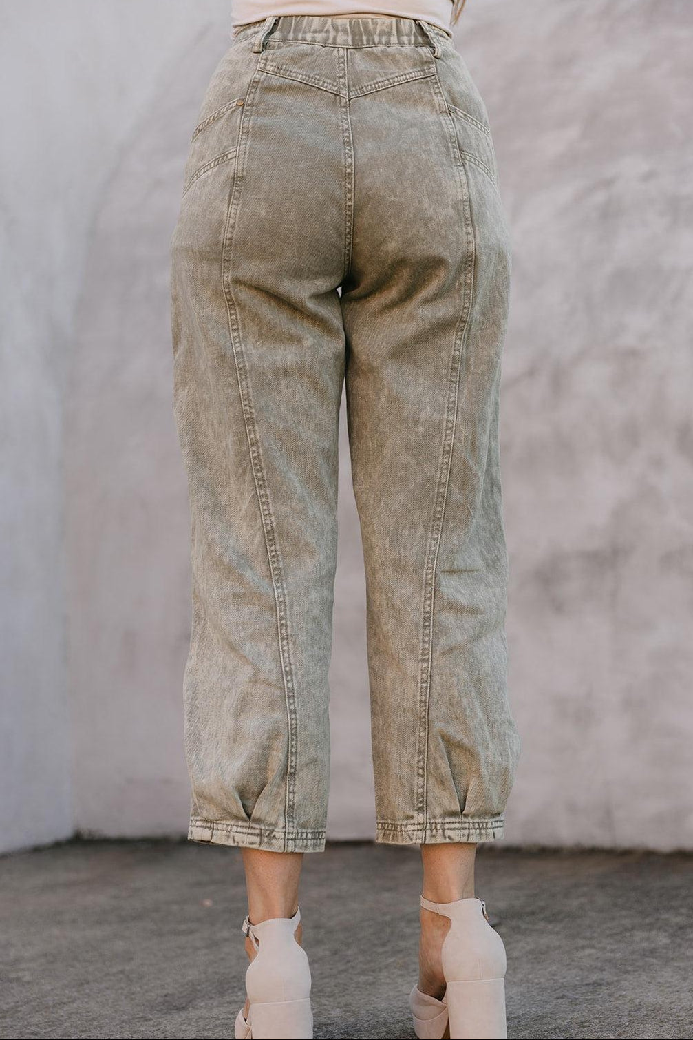 SALE The Selina Barrel Pant in Olive