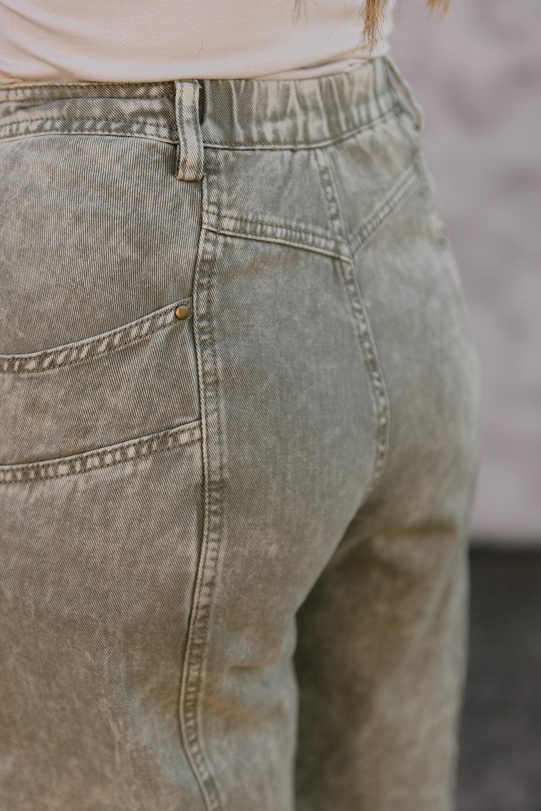 SALE The Selina Barrel Pant in Olive