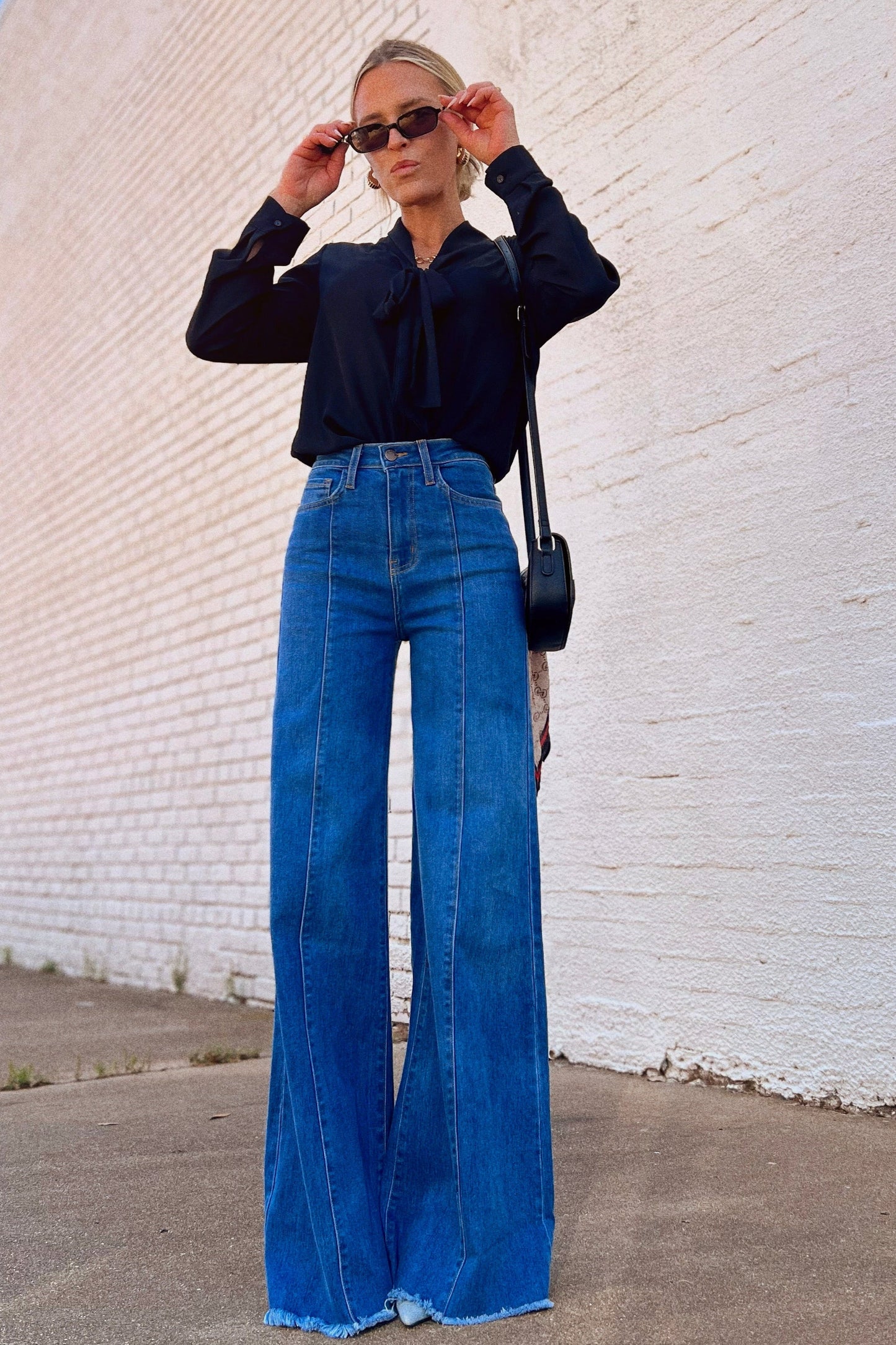 The Loretta Trouser Jean in Medium Wash