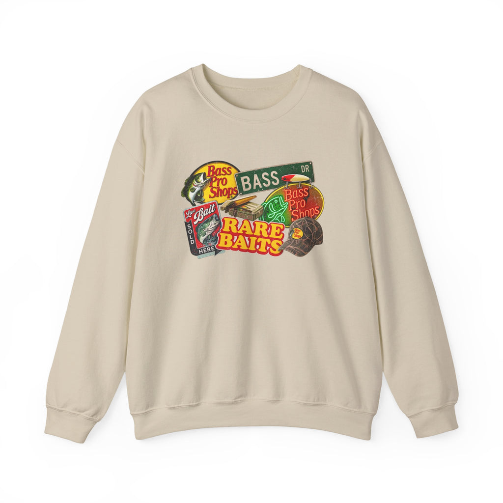 Rare Baths Bass Fishing Retro Graphic Sweatshirt