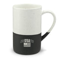 Speckled Two-Tone Ceramic Mug — 13oz Engraved "JESUS SAVES" Design