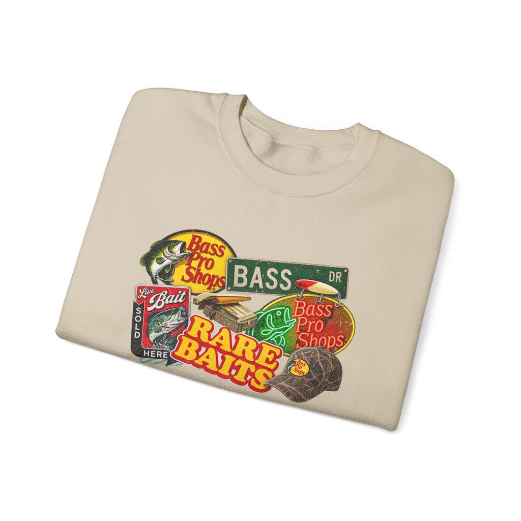 Rare Baths Bass Fishing Retro Graphic Sweatshirt
