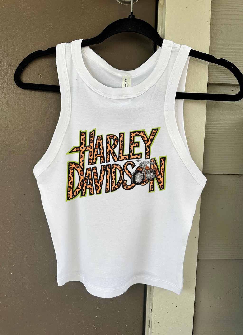 Leopard Harley Cropped Tank