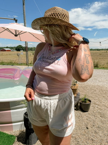 WA COASTAL COWGIRL BABY TANK: PINK