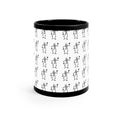 Dancing Skeletons Pattern Black Coffee Mug