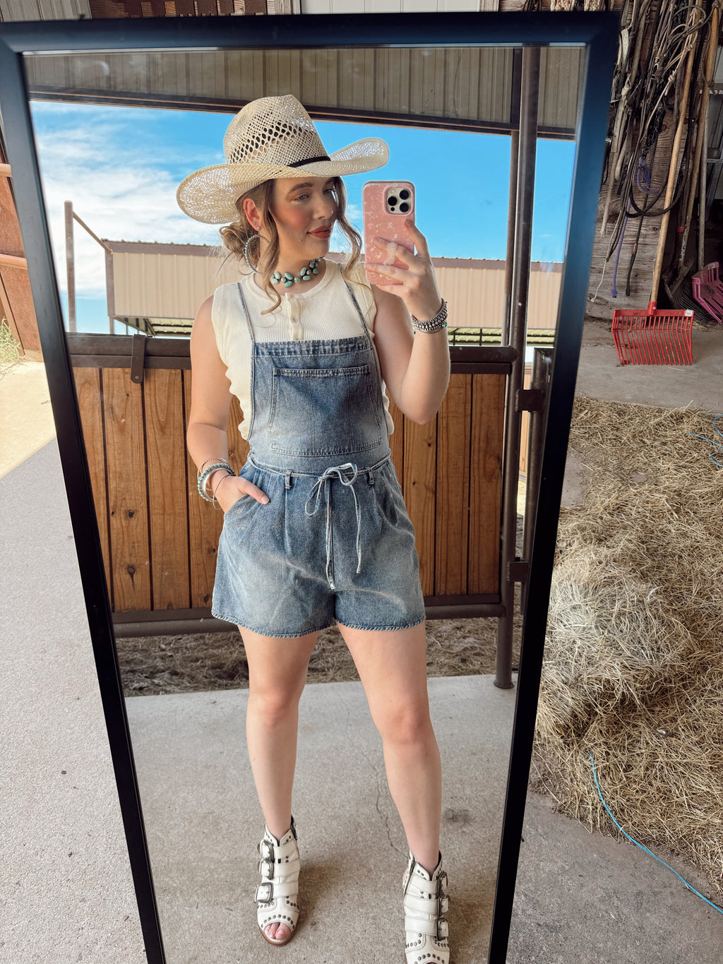 The Durango Denim Romper EXTRA SMALL