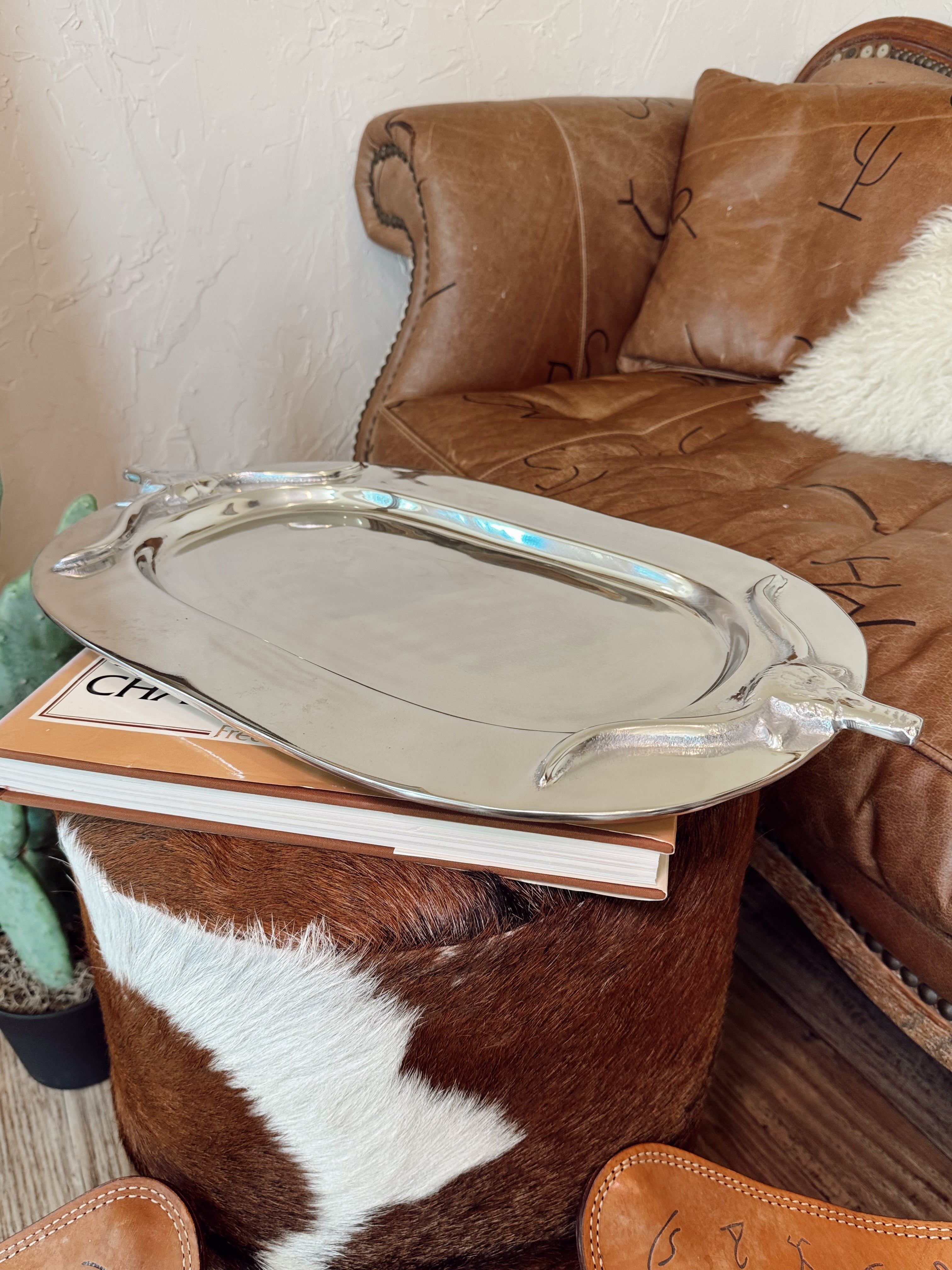 The Silver Bull Oval Platter