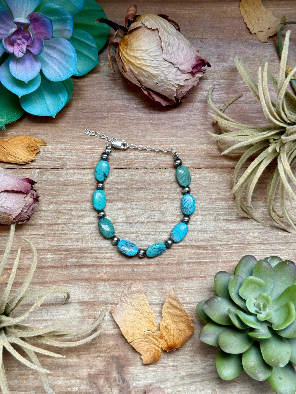 Blue Turquoise Bracelet – 6 1/4" – 5mm