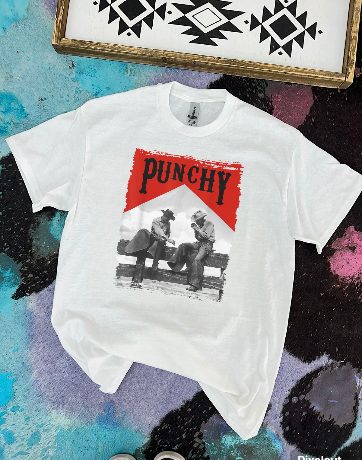 Punchy Cowboys Tee or Crewneck