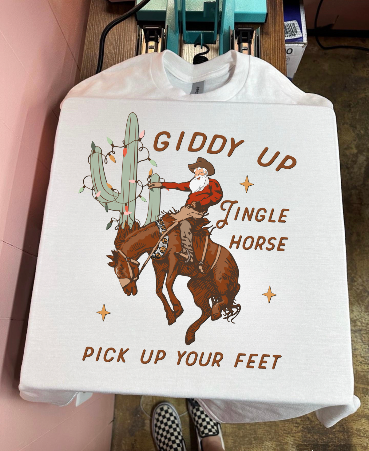 Giddy Up Jingle Horse Tee or Crewneck