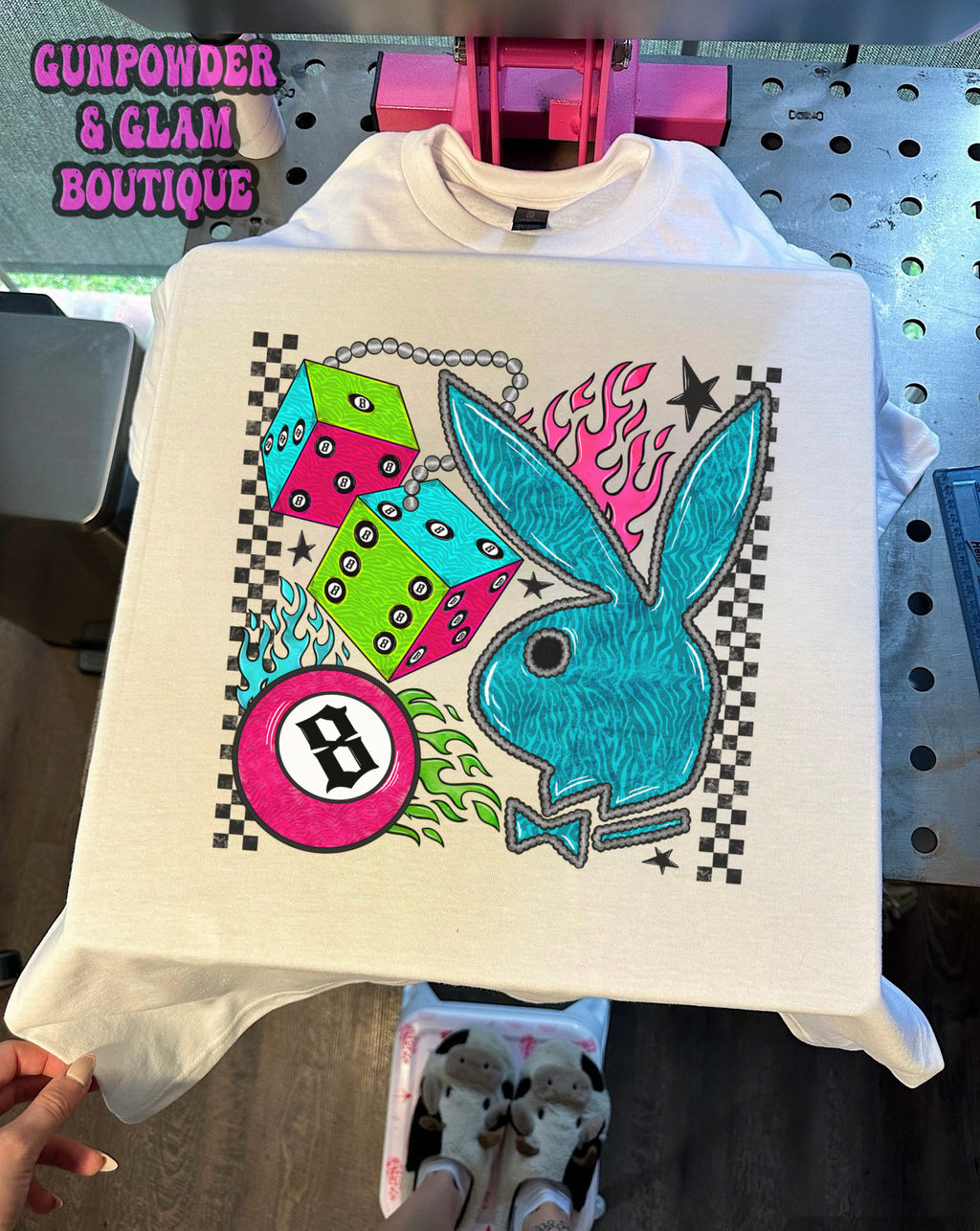 Grunge Bunny Tee or Crewneck
