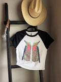 Leopard Chaps Baby Tee