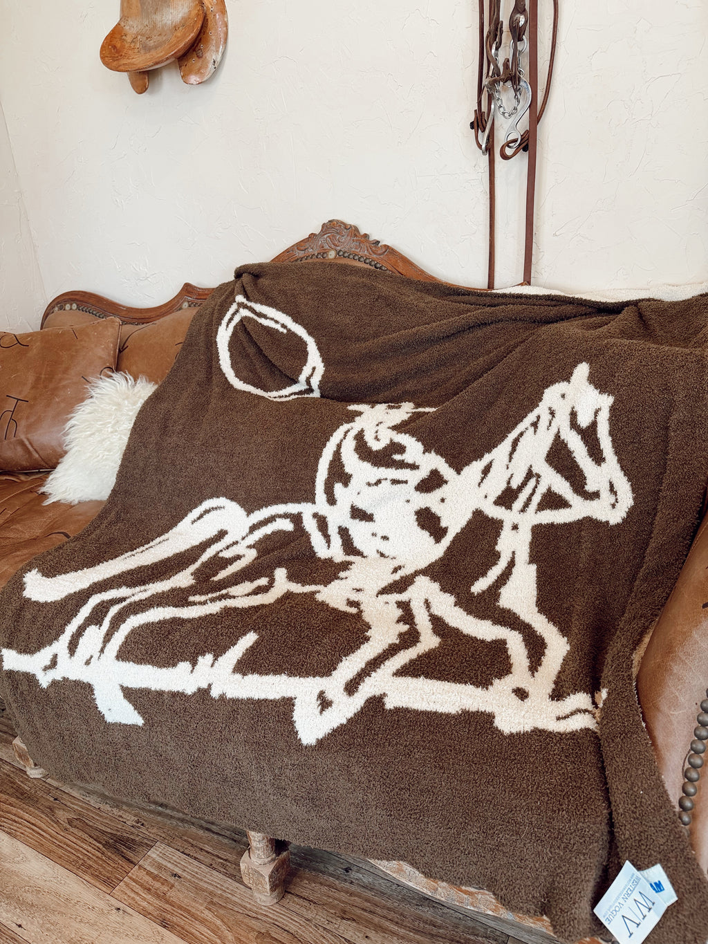 The Cowboy Drifter Throw Blanket
