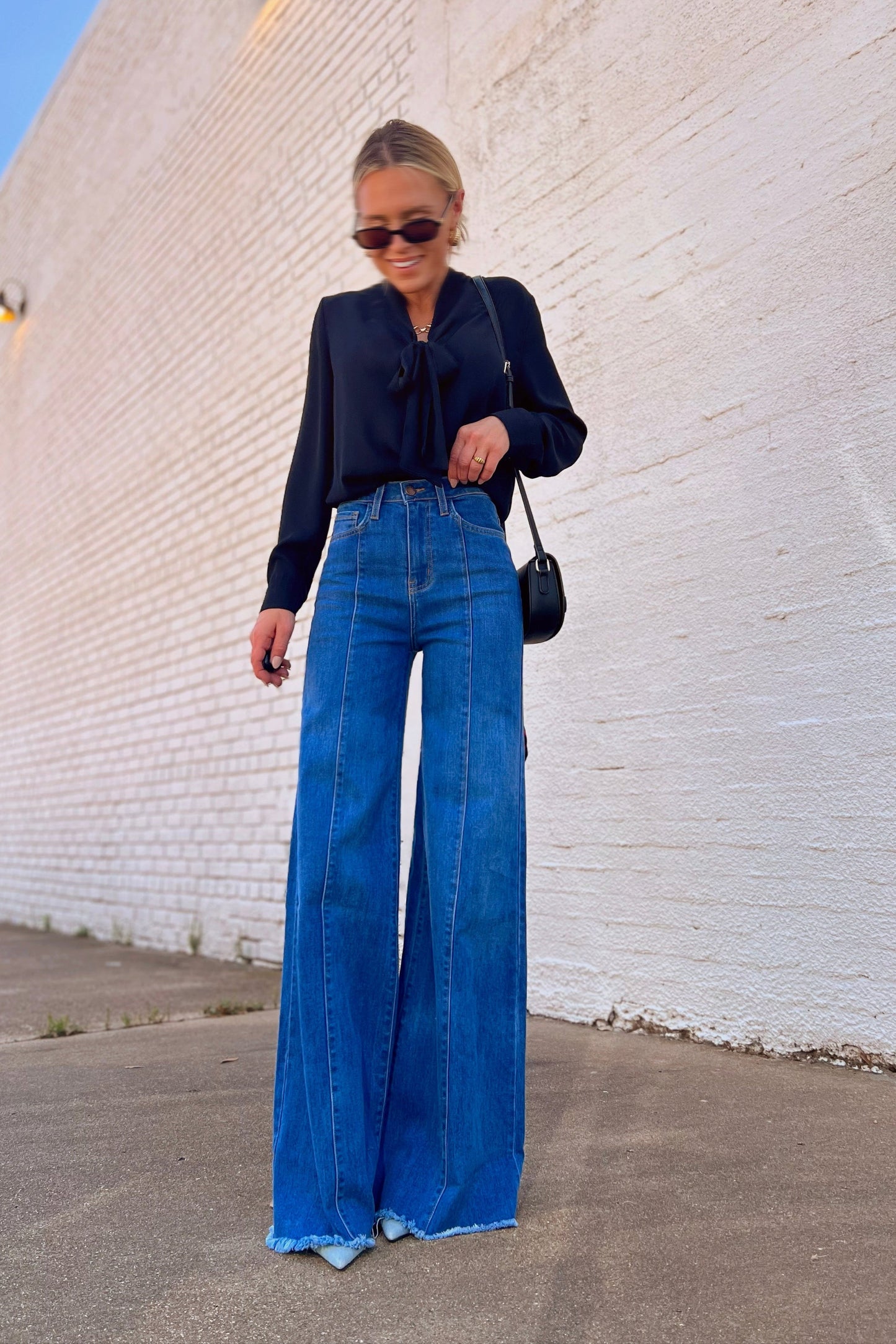 The Loretta Trouser Jean in Medium Wash