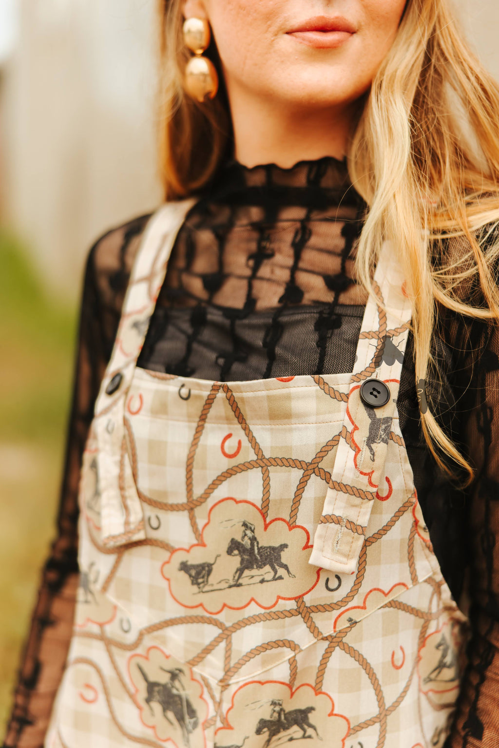 The Gingham Cowboy Romper
