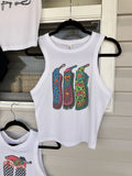 Cowgirl Chaps Cropped Tank