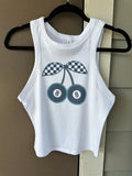 8 Ball Cherries Cropped Tank