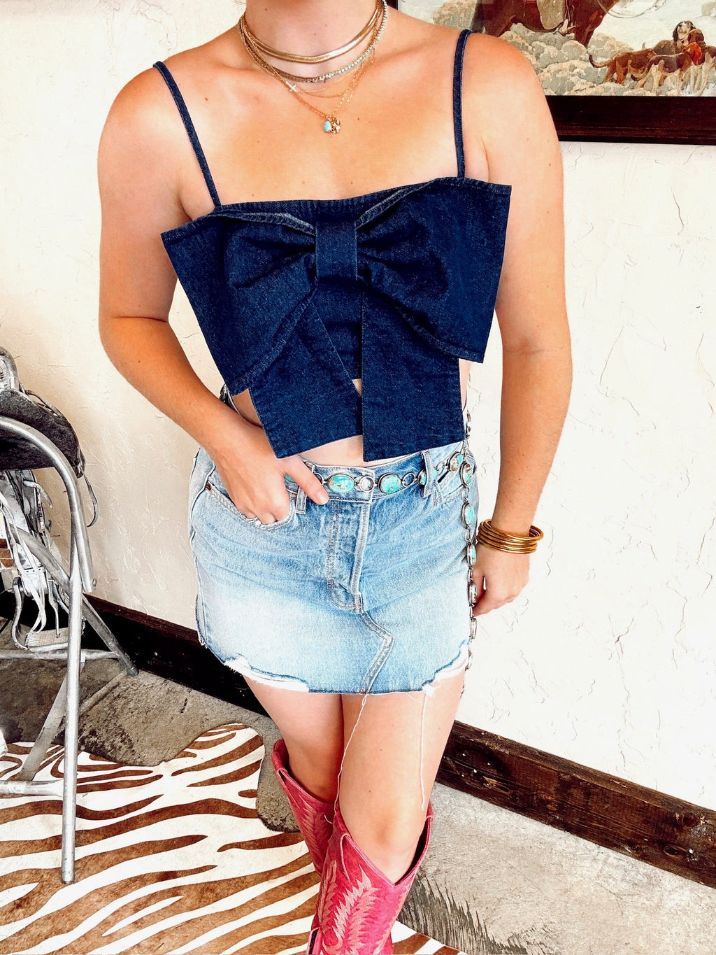 The Bowen Denim Top LARGE