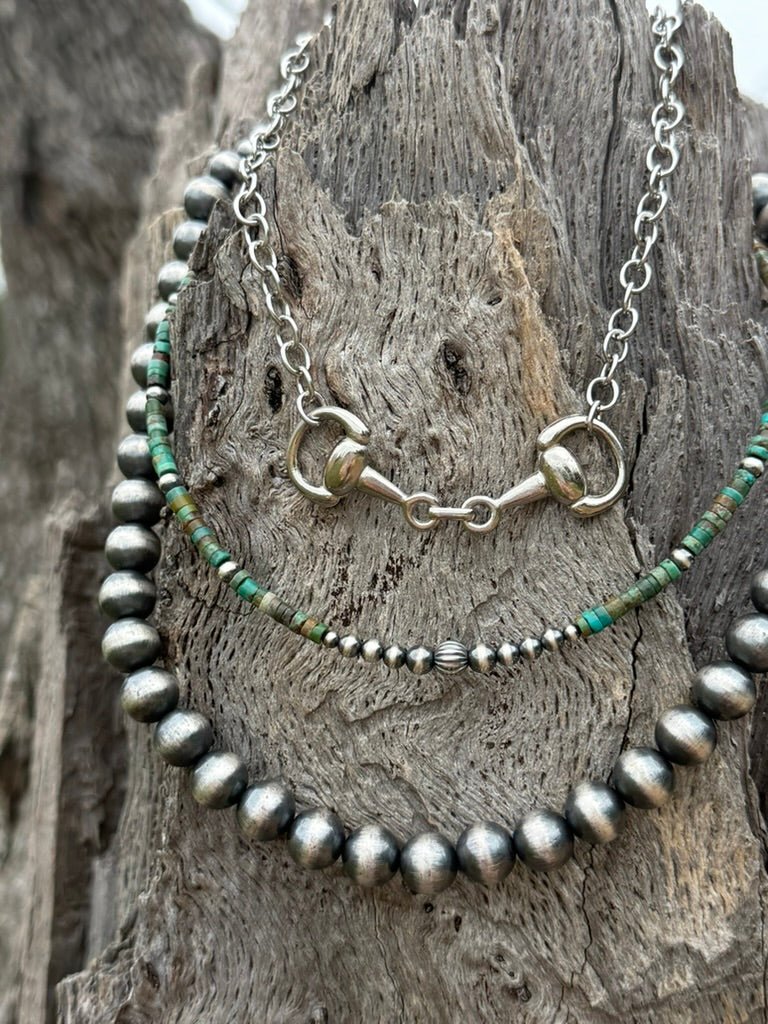 Snaffle Bit Silver Chain Necklace