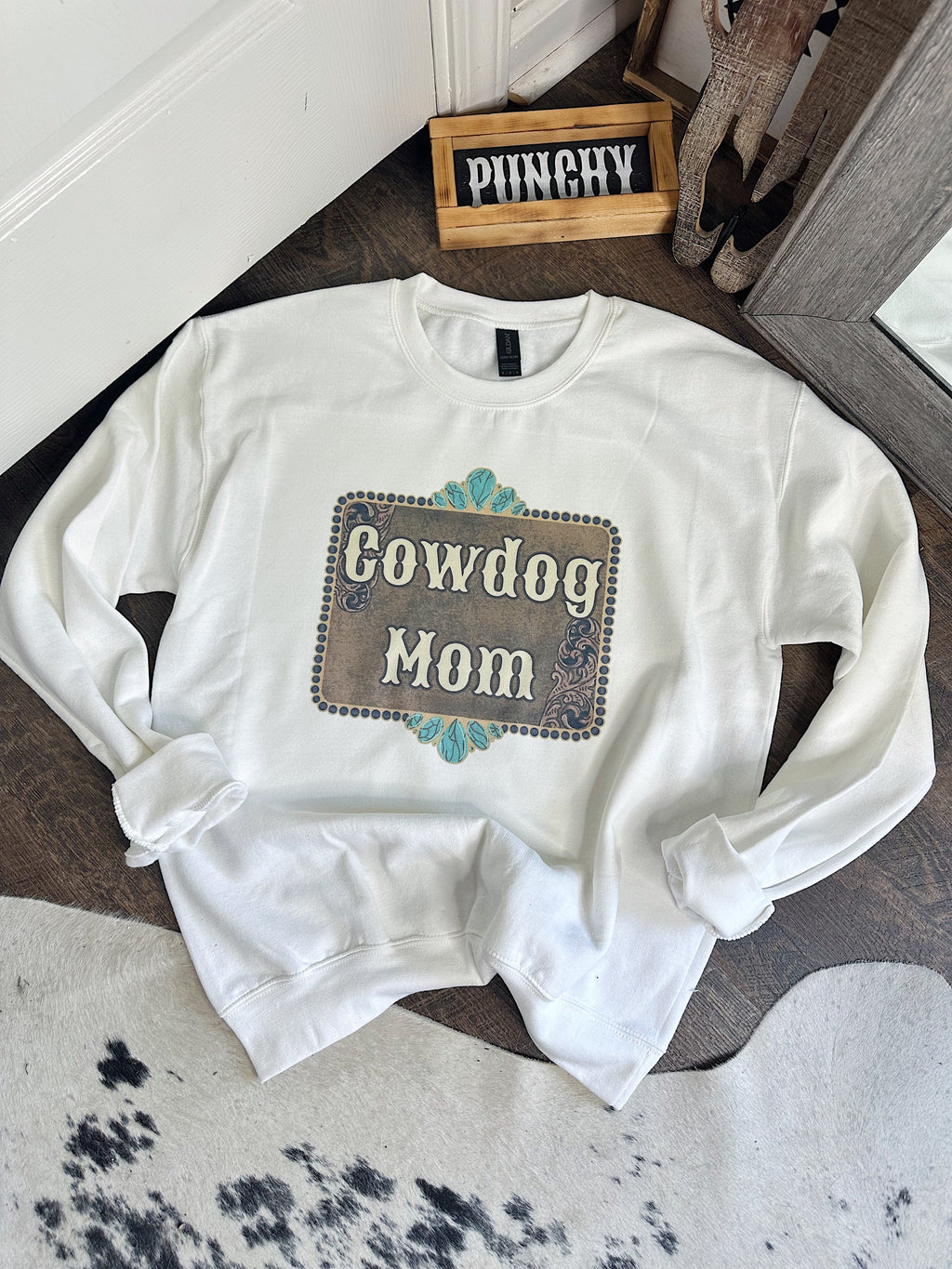 Cowdog Mom Tee or Crewneck
