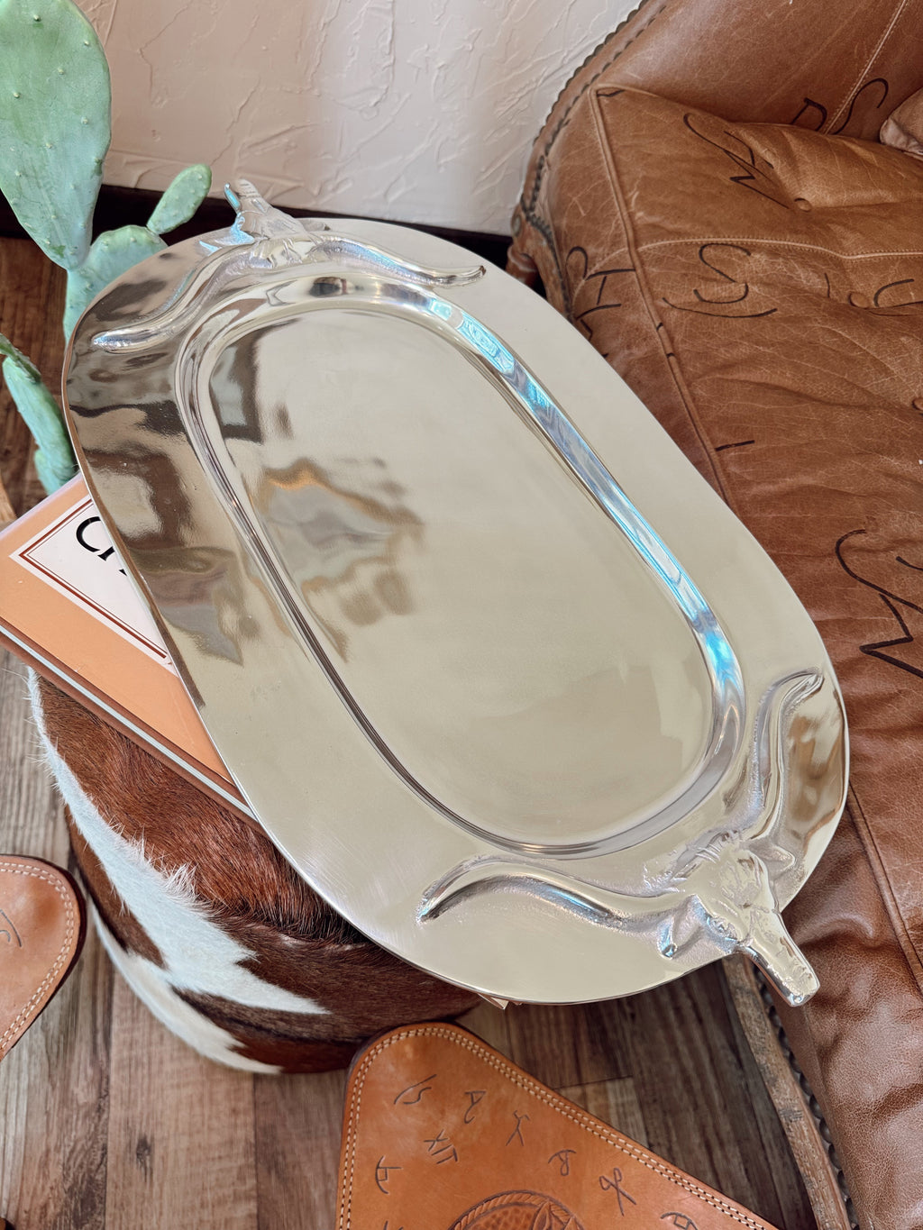 The Silver Bull Oval Platter