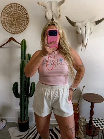 WA COASTAL COWGIRL BABY TANK: PINK