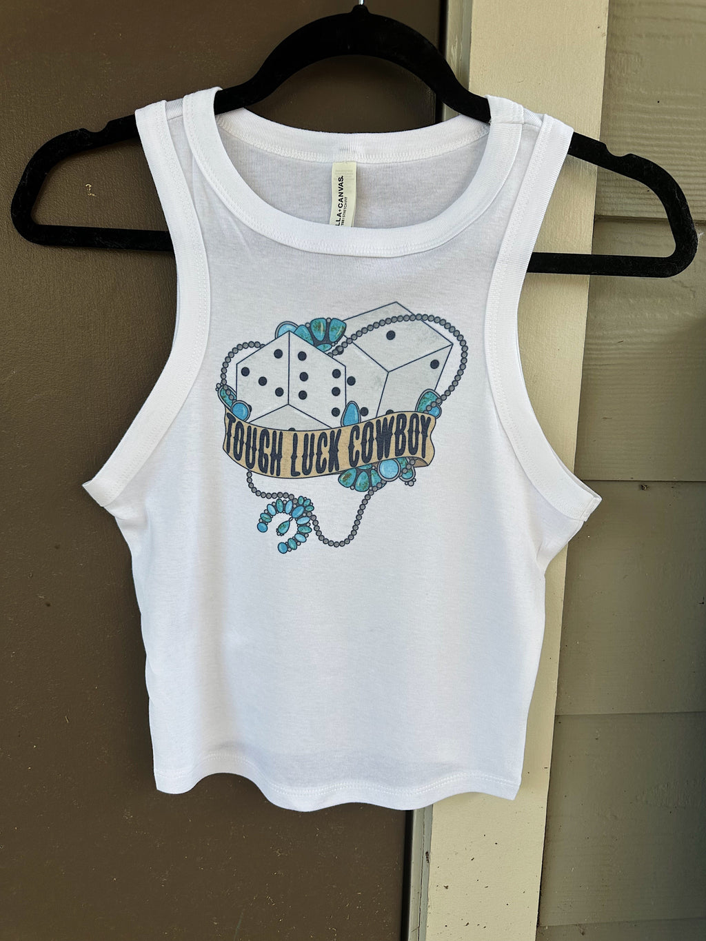 Tough Luck Cowboy Cropped Tank