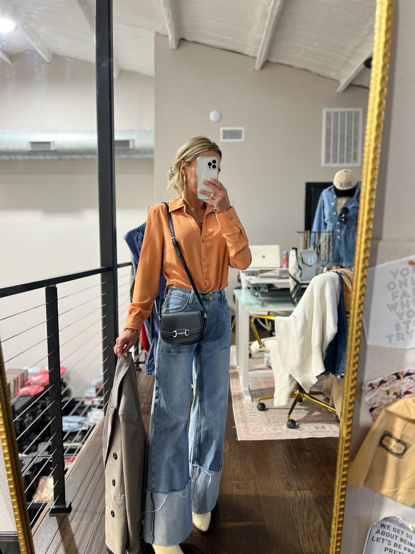 The Shea Staple Top in Mango