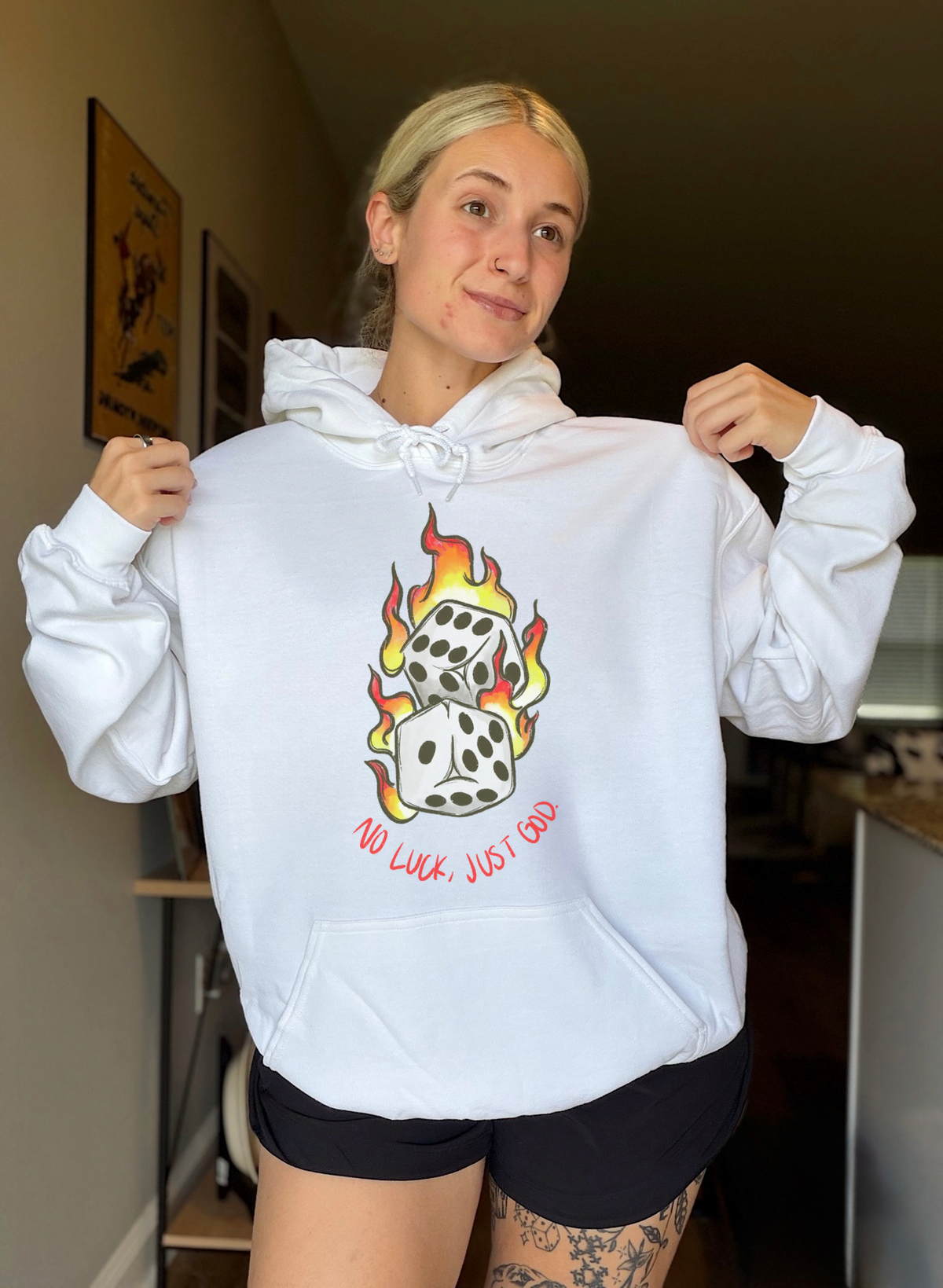 No Luck, Just God Hoodie