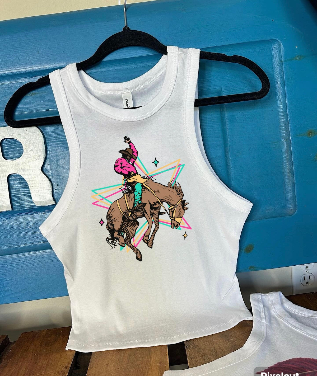 Retro Cowboy Cropped Tank