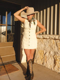 The Cordell Denim Dress- Extra Small