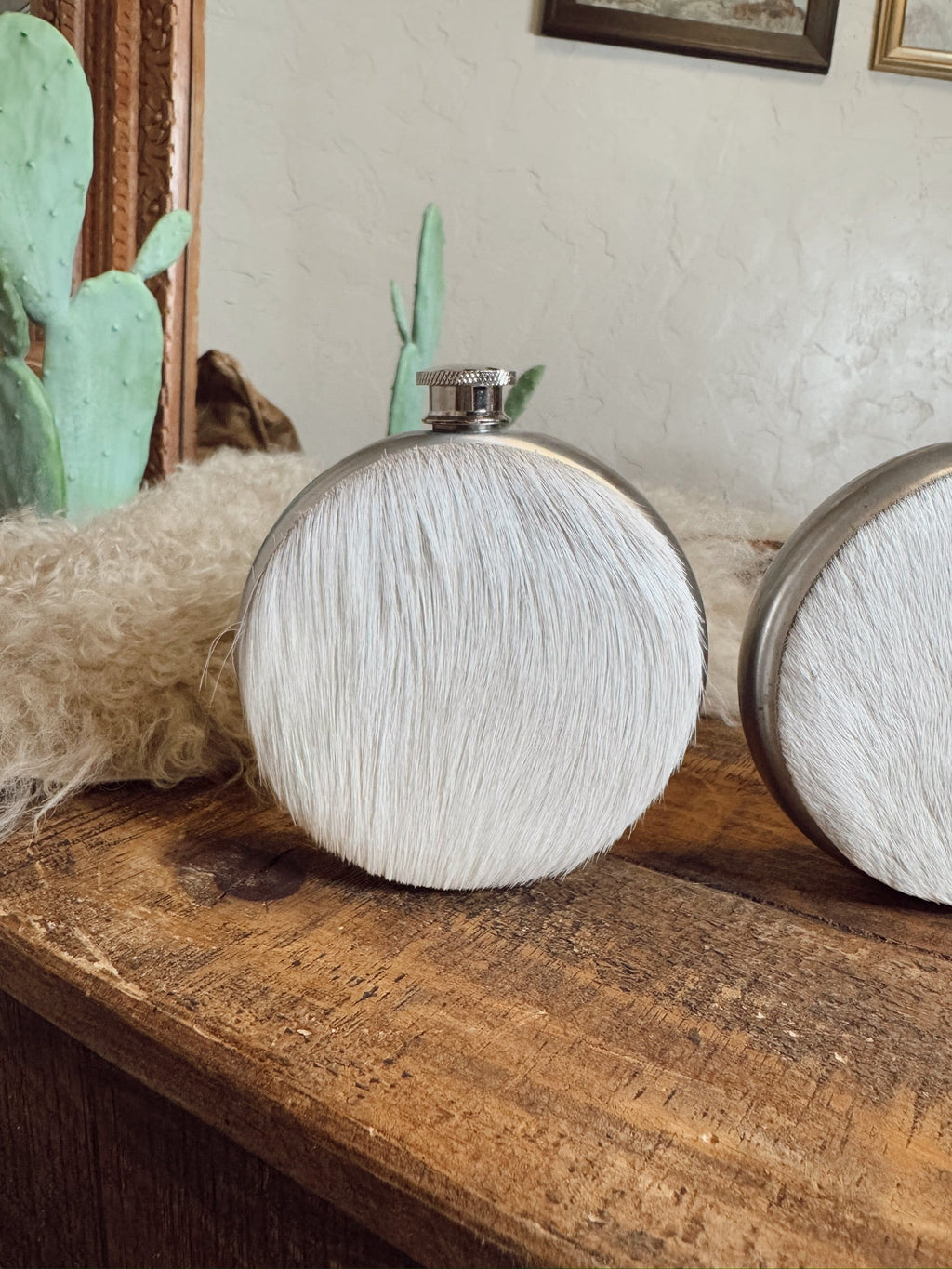 Cowhide Flask